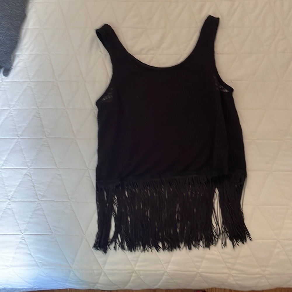 Rue 21 Sheer Tassel Crop Top